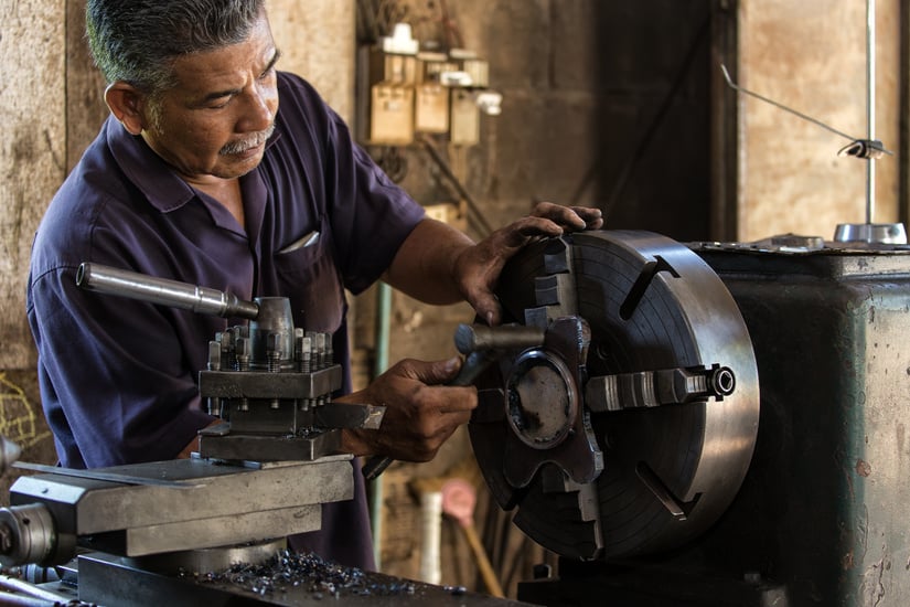 Mechanic Turner Working